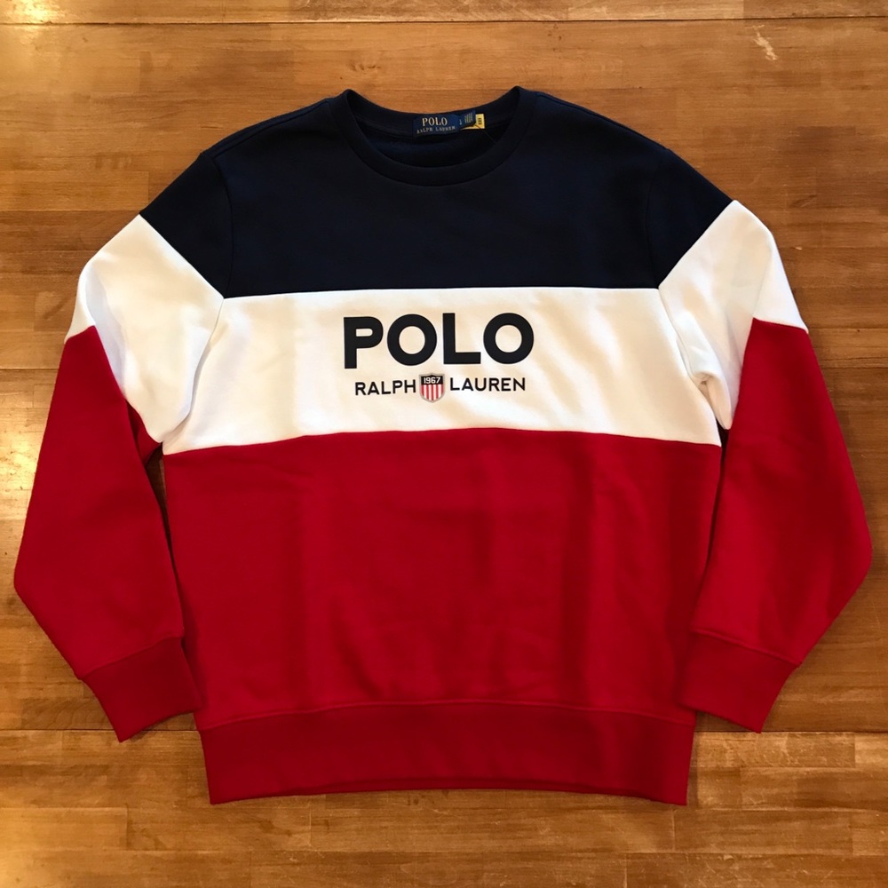 POLO RALPH LAUREN Premium Fleece Colorblock Jogging Suit - Picture 3 of 11